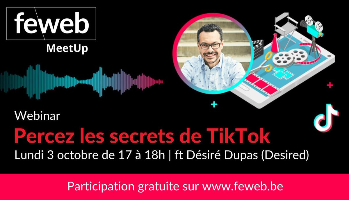 Next FeWeb MeetUp: #TikTok webinar avec Désiré Dupas de DesiRED (<a href="/desire_dupas/">Désiré Dupas</a>). Inscrivez-vous gratuitement: feweb.be/.../meetup-per…
#socialmedia #strategy #socialmarketing #socialcommerce #influencermarketing #we_are_digital #feweb