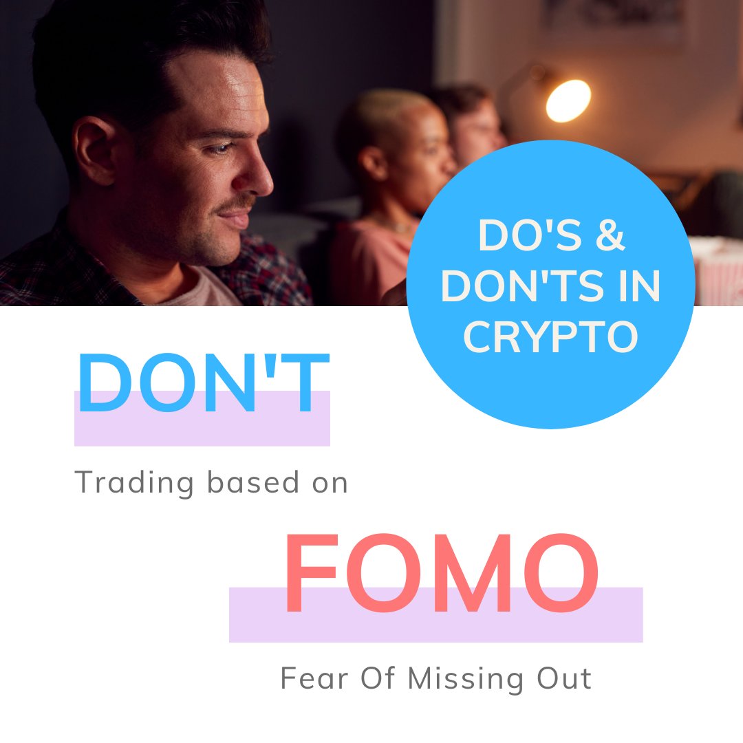 Do's&amp;Don't in #Crypto: Trading based on #FOMO

FOMO manifests as selling too early, buying when prices are high, or even just investing in a dubious project that is surrounded by hype and big promises.