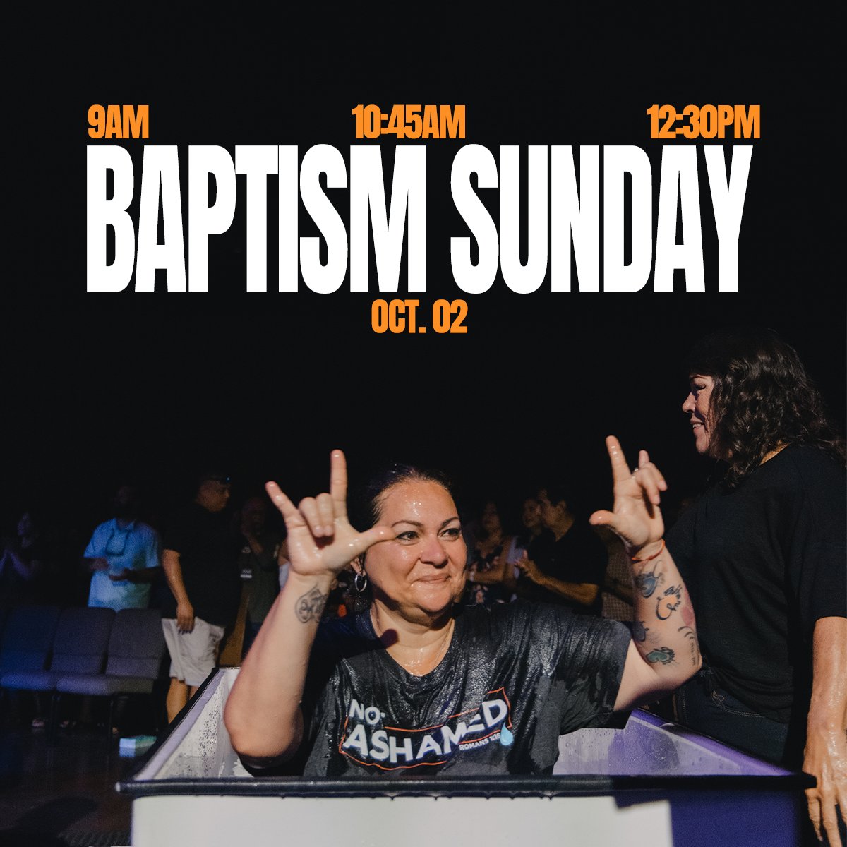gatewaysatx's tweet photo. 𝗕𝗮𝗽𝘁𝗶𝘀𝗺 𝗦𝗲𝗿𝘃𝗶𝗰𝗲𝘀 𝗮𝗿𝗲 𝘁𝗵𝗶𝘀 𝘄𝗲𝗲𝗸𝗲𝗻𝗱!
If you have surrendered your life to Jesus and want to publicly declare your faith through water baptism, visit https://t.co/PMapY5TMn9 and register for one of our baptism services on October 2nd. https://t.co/WqLzZaR6Hv