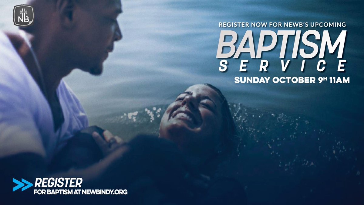 Our next baptism will take place Sunday October 9th during the 11am worship service. If you are interested in being baptized, please register online at newbindy.org.
.
.
.
#baptism #newbeginning #newbindy #drjamesajackson #yeartowiseup