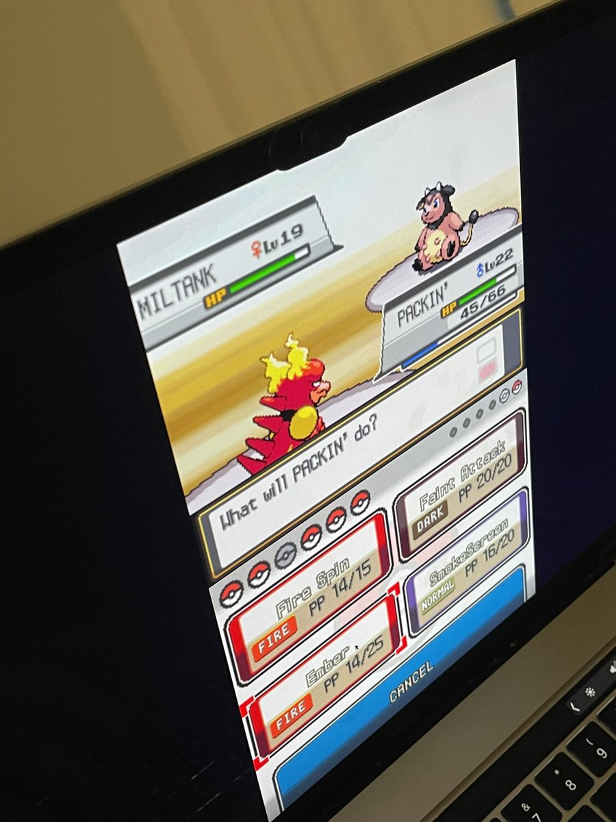 CConsoling's tweet photo. Right now, I’m doing a randomized heart gold soul link Nuzlocke with my wife, we got to the third gym, like “glad we don’t have to fight Whitney’s Miltank!” And… what are the goddamn odds? Btw, everyone lived, but BARELY. https://t.co/Lj6uBLu9je
