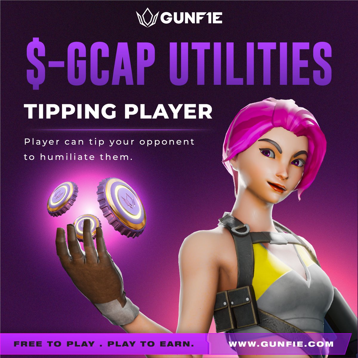 gunfieofficial's tweet photo. 💲G-CAP Utilities 02💫

Is there anything better than embarrassing your opponent by tipping them? 

#BANGERS Follow us to learn more about GUNFIE🔥

FOLLOW US NOW
DON’T MISS OUT✨‼️
https://t.co/8og1PCkdFu
#BSC #FreetoPlay #PlaytoEarn #NFT #Metaverse https://t.co/H76SuXvNCr