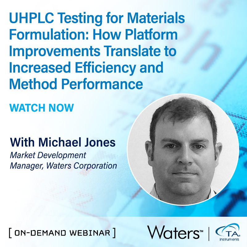 WatersCorp's tweet photo. Listen on demand as Michael Jones, Mkt Dev. Manager at #Waters, covers how utilizing a novel modular #LiquidChromatography system for method development activities can improve productivity and efficiency in #MaterialsFormulation #QCTesting. Register: https://t.co/z36zHJyAXz https://t.co/9fNnymr0s9
