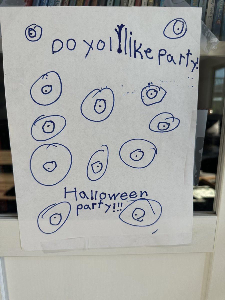 AmeliaCatposium's tweet photo. So two weeks ago I caught Amelia posting these fliers outside our home. Someone is excited for Halloween. There are several more too. https://t.co/AgL597yY7F