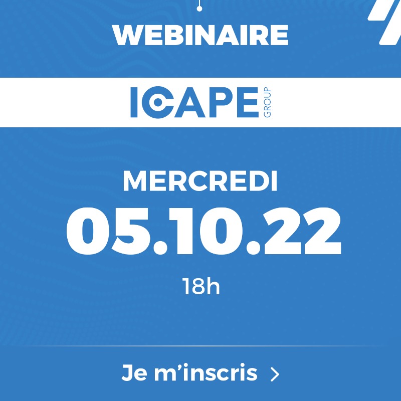 DirectDirigeant's tweet photo. [#Webinaire]
J-1 ❗
Pour rappel, les dirigeants du Groupe ICAPE vous invitent à un webinaire demain, le 5 octobre à 18h00 à l'occasion de la présentation des résultats semestriels 2022 de la Société ⤵

$ALICA #ICAPE