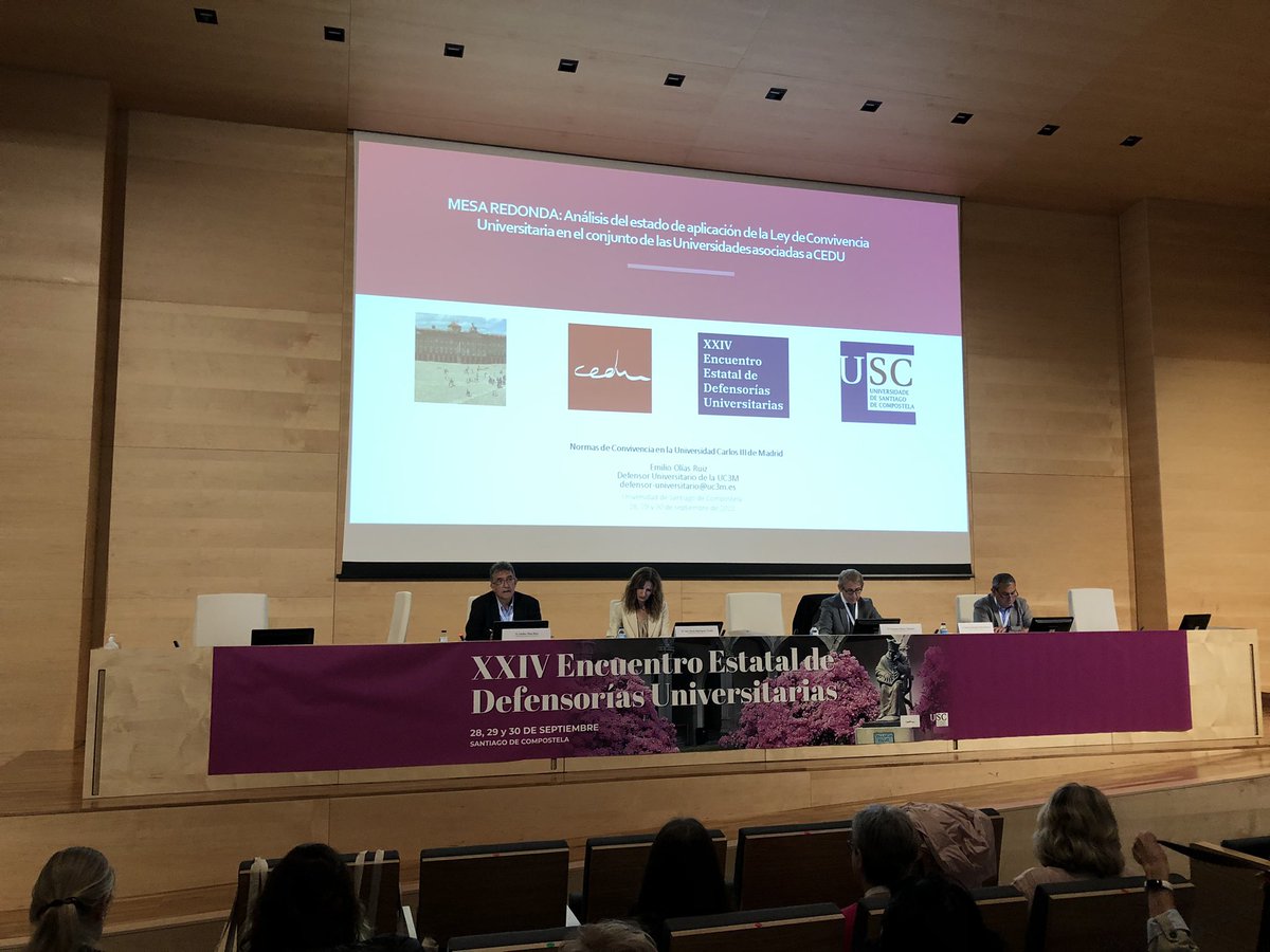 Comenzamos nuestras ponencias @cedu_es analizando la Ley de Convivencia Universitaria, y la composición de las Comisiones de Convivencia