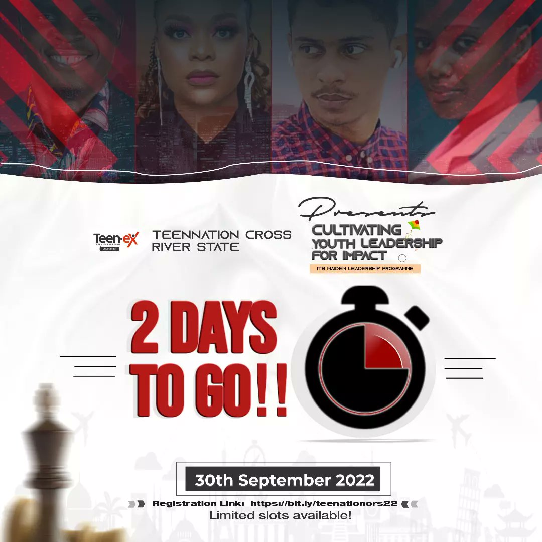 Teennation_crs's tweet photo. The countdown continues.

PS: there's been a change of venue. Kindly refer to the previous tweet for new venue details. https://t.co/xF6CMlSFLo