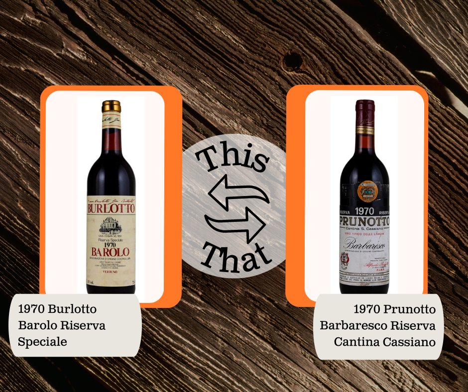 Which would you prefer? Comment "This" or "That" with your answer!

Bid on all Italian wines in auction this week: ow.ly/gnxP50KV2n2