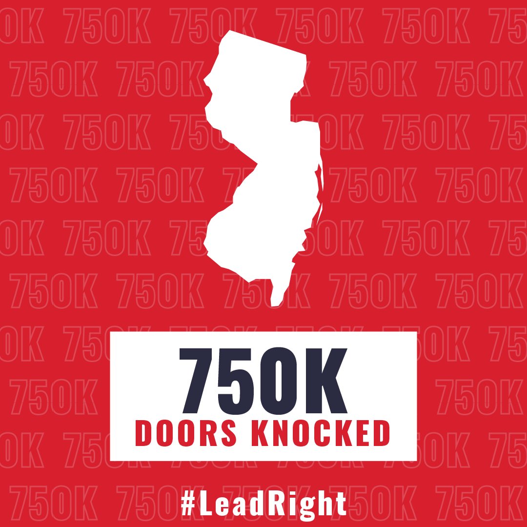 This week our <a href="/NJGOPField/">New Jersey GOP Field</a> team knocked on their 750,000th door on our way to Republican Victories in November! Want to join the team leading the pack to help get Republicans elected? Click the link ⬇️ #LeadRight #GardenStatement

gopvictory.com/nj/volunteer/