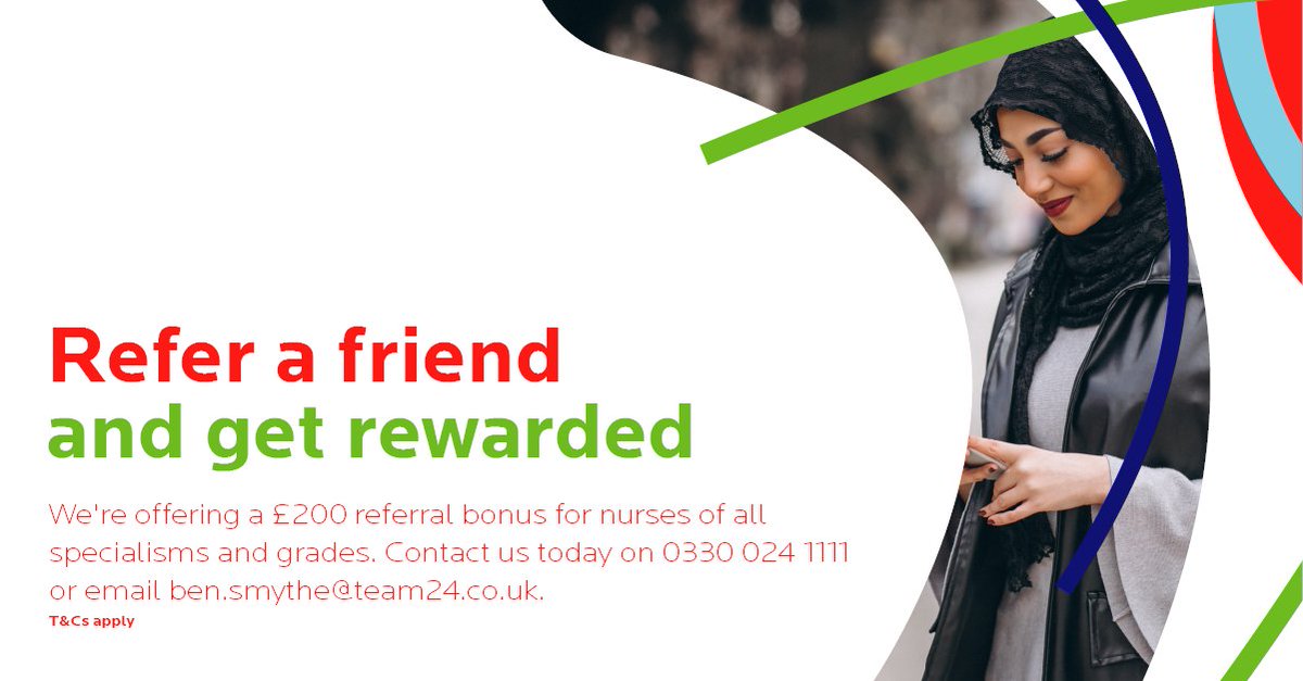 Have you already found yourself your perfect roles with us? Do you know anyone who is still looking for their perfect role?

At Team24 we have a great referral scheme, where candidates can earn up £200* for referring a friend to work with us once they have worked 200 hours fo ...