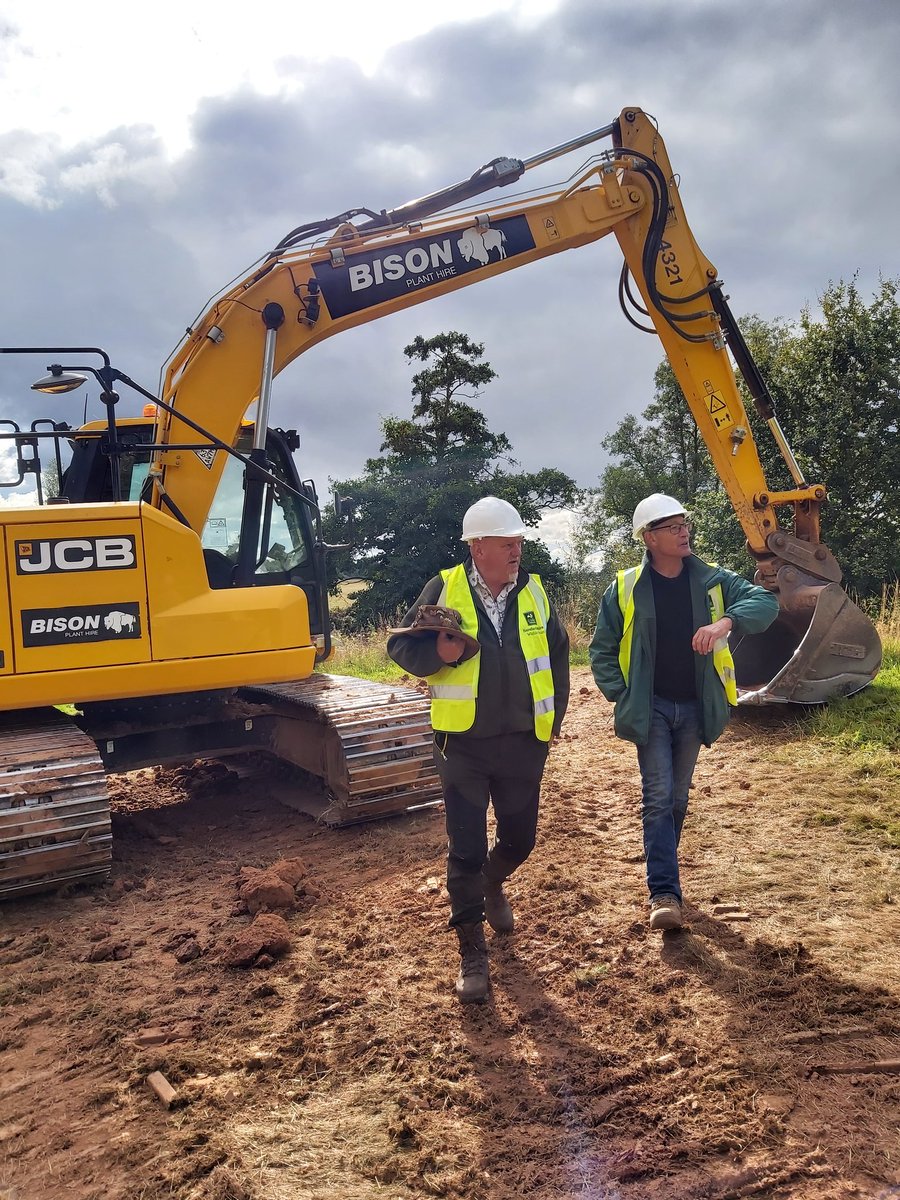 HerefordshireWT's tweet photo. Fantastic day today showing our colleagues from @WildlifeSW around our wetland-in-progress #OakTreeFarm and Common Hill nature reserve. https://t.co/RMef5mGGYi