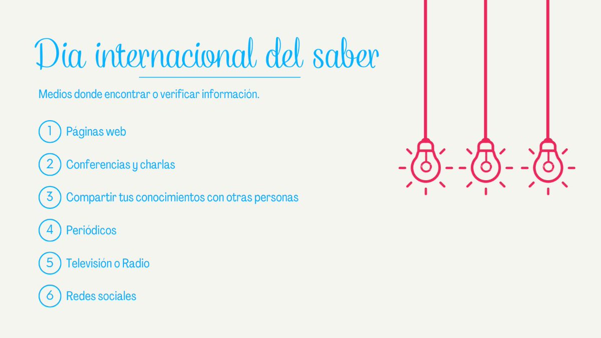 Jessicasierracm's tweet photo. ¿Cómo podemos estar informados?
¿Qué otros métodos se te ocurren? https://t.co/TmStF2G9VN