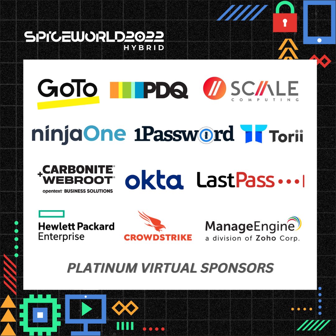 Spiceworks's tweet photo. It's our favorite day of the year: Day 1 of #SpiceWorldHybrid! And thanks to our platinum virtual sponsors, we're ready to share the spice with a global audience of IT pros and innovative tech brands. See you there! 🎉💻 

#SpiceWorld2022 #ITConference #TechEvents https://t.co/ijOMPsb9Lz
