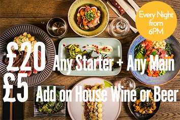 WeAreMOMMI's tweet photo. Get Set.
£20 any starter + any main
£5 add any house wine/beer
New menu just dropped.
Book in. https://t.co/iNGDr2Qo3m