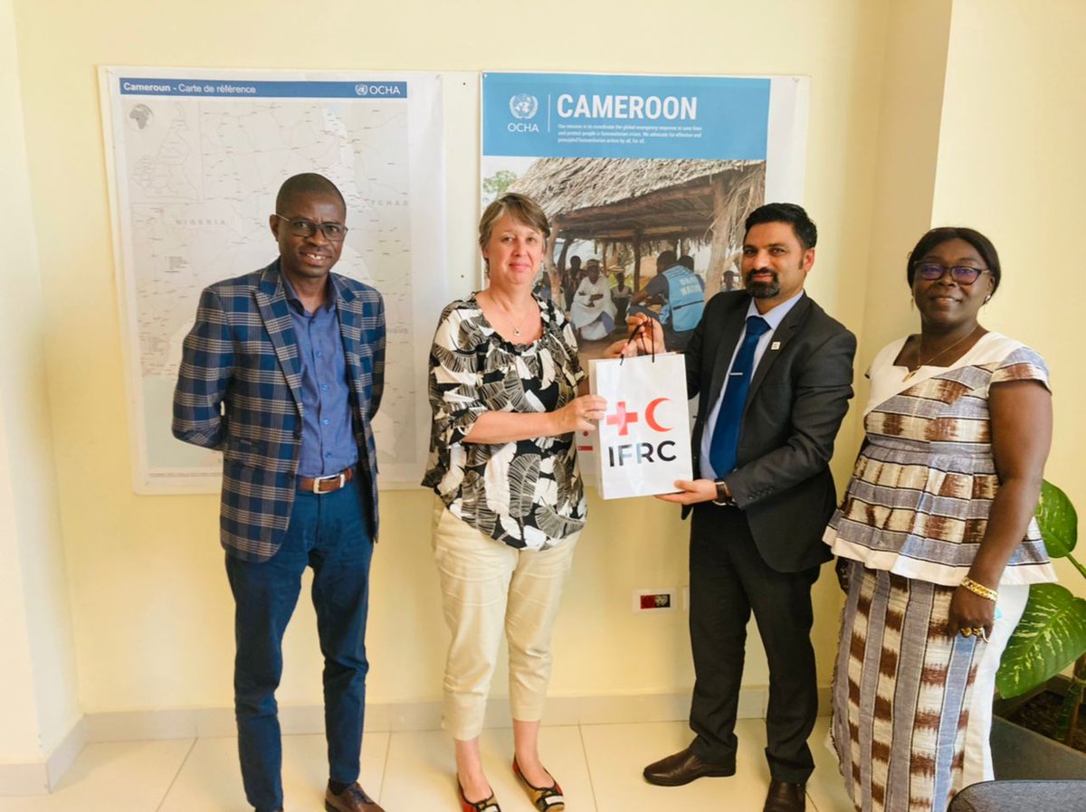 AdeshTripathee's tweet photo. Great meeting today with the head of office of @OchaCameroon, Karen Perrin, and The Resident Coordinator/Humanitarian Coordinator @mznaab on humanitarian and development challenges and opportunities. https://t.co/ye3YQ8ucYG