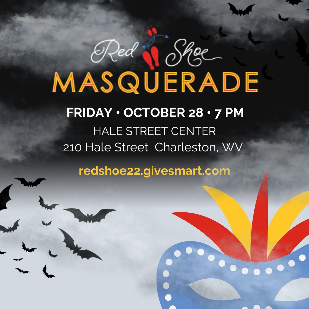 Have you found the perfect Masquerade mask yet? 🤩

We are exactly one month away from the Red Shoe Masquerade! Buy a ticket and find your best masquerade mask! We will have contests, dancing, monte carlo style games,  live music, and more!❤️