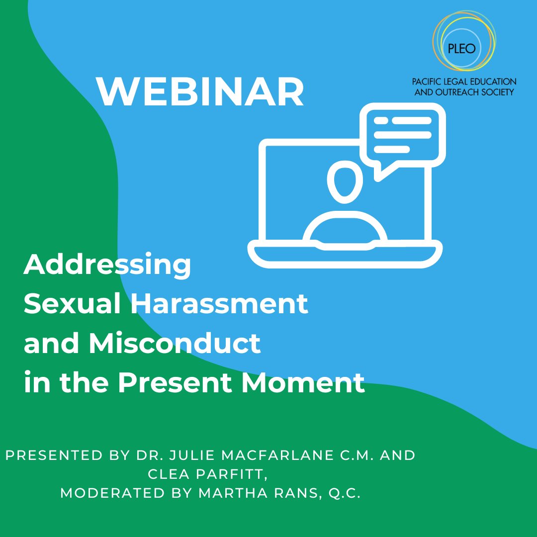In times of crisis, PLEO can help. 

Visit ow.ly/LvGp50KJS7j to watch our online webinar presented by Dr, Julie MacFarlane C.M. and lawyer Clea Parfitt, moderated by Martha Rans, Q.C.