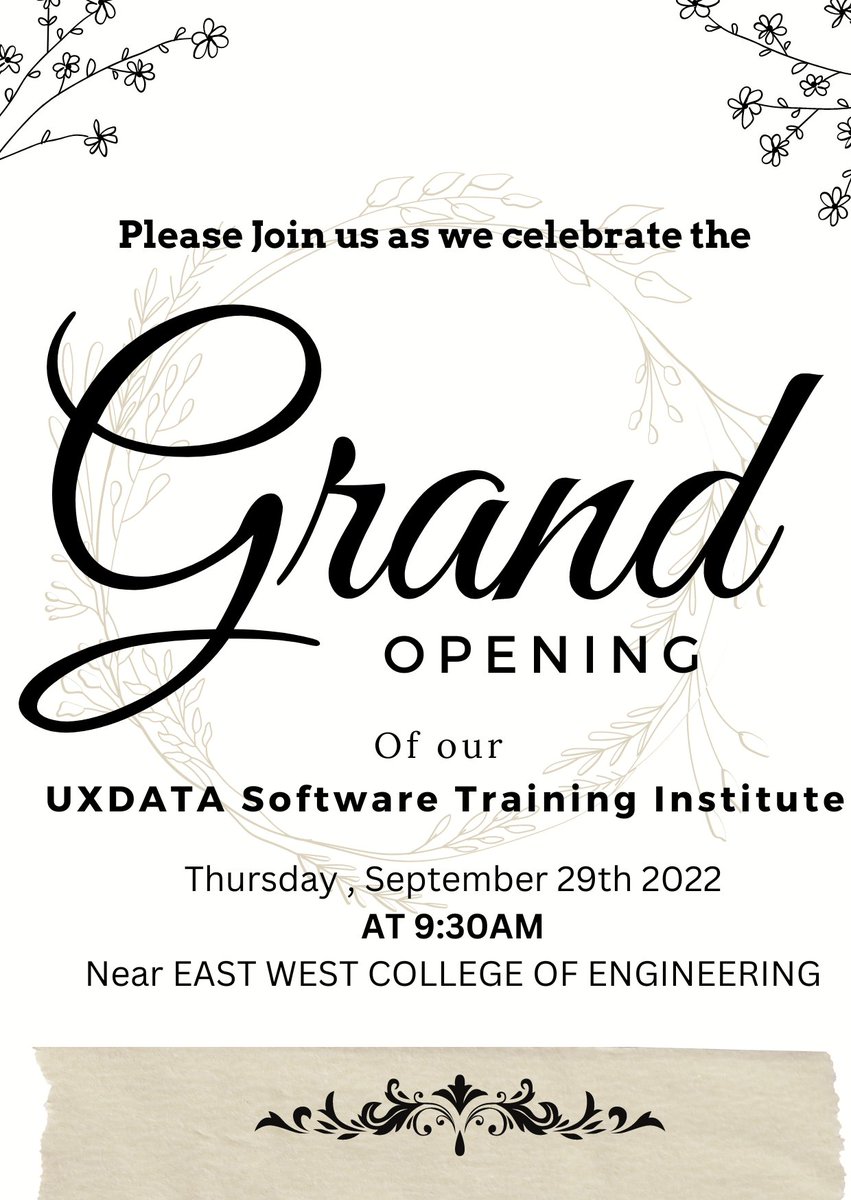 uxdata_academy's tweet photo. We just leveled up!
&
We are here with our new branch!
Please join us for GRAND OPENING of UXDATA Software Training Institute.
#uxdata #invitation #newbranch #training #software #softwaretraininginstitute https://t.co/vE9EJaGa0E