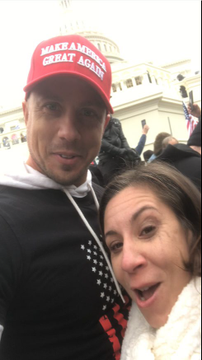 Ryan Samsel and partner Raechel Genco at Capitol Riot