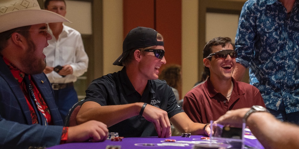 Sunglasses at night? Bet. #CasinoNight #HomecomingWeek