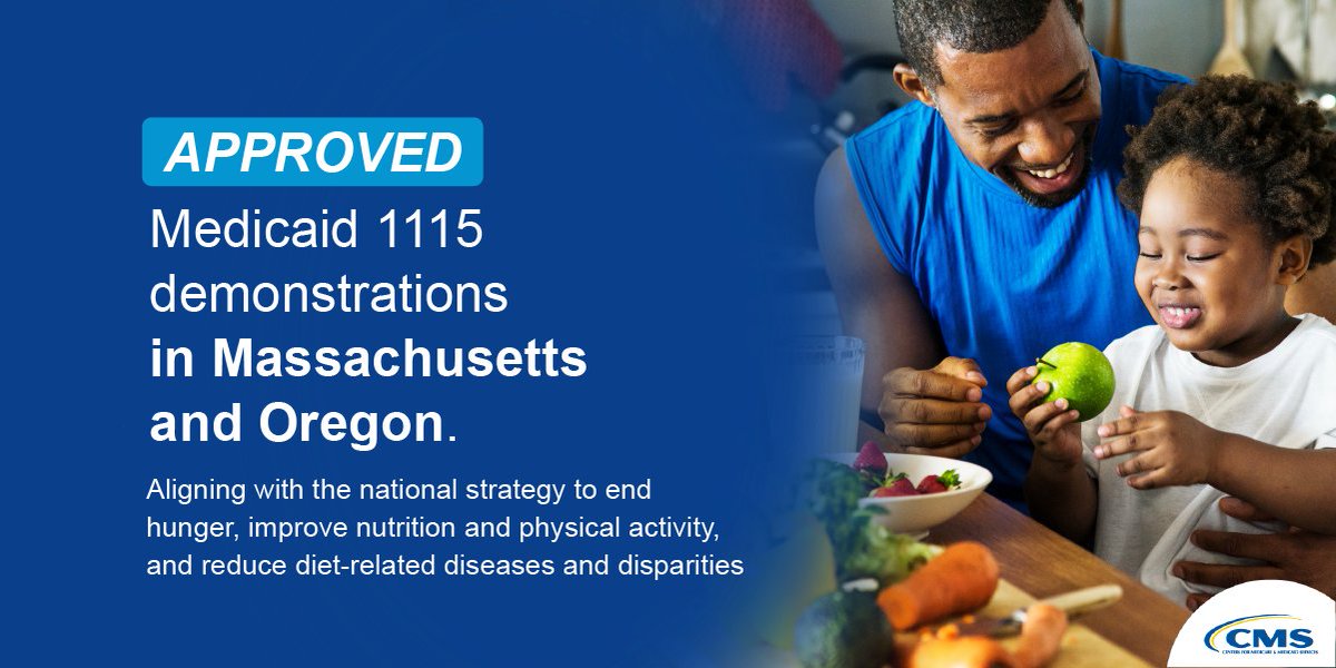 BrooksLaSureCMS's tweet photo. Today, @CMSGov approved two groundbreaking #Medicaid 1115 demonstrations in Massachusetts &amp; Oregon. Both will expand access to quality care, improve health, and advance #healthequity. https://t.co/xGRtz9mf0A https://t.co/A6jfN9vgIF