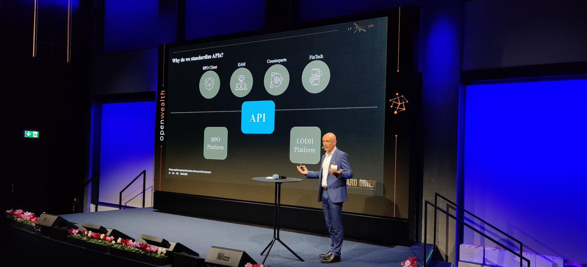 Urs Bolt ๐จ๐ญ๐ต๐ญ (@ursbolt) on Twitter photo The value of #APIs in #WealthManagement:
Why #LombardOdier's uses standard APIs in its GX platform renovation program.
Fabrice Bidard, @LombardOdier at the #OpenWealth Event 2022. <a href="/OpenWealthAPI/">OpenWealth Association</a> #WealthTech #DigitalBanking #CoreBanking The value of #APIs in #WealthManagement:
Why #LombardOdier's uses standard APIs in its GX platform renovation program.
Fabrice Bidard, @LombardOdier at the #OpenWealth Event 2022. <a href="/OpenWealthAPI/">OpenWealth Association</a> #WealthTech #DigitalBanking #CoreBanking