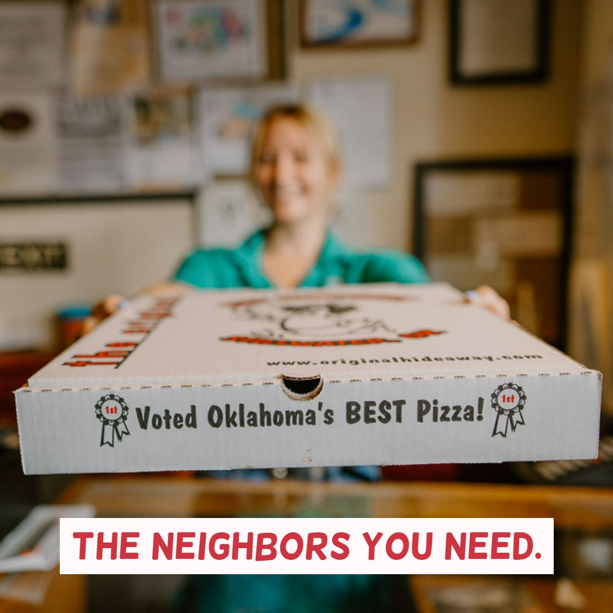We celebrate National Good Neighbor Day every day here! As your neighborhood pizza spot, we can't wait to show you how much we care.