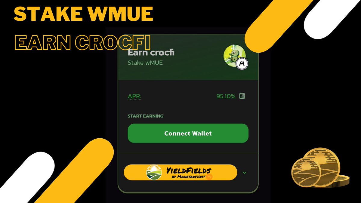 yieldfields's tweet image. 📢Announcement📢
A new staking pool has been added!

Stake $wMUE , Earn $CrocFi

+95% APR👌

You can find it here👇
✅ yieldfields.finance/pools
✅ Our discord:
discord.gg/ZGukvTvWk3

#DeFi #field #mue #BNB #Binance #YieldFarming #bitcoin #Cryptocurency #crocfi $BNB $BTC $ETH