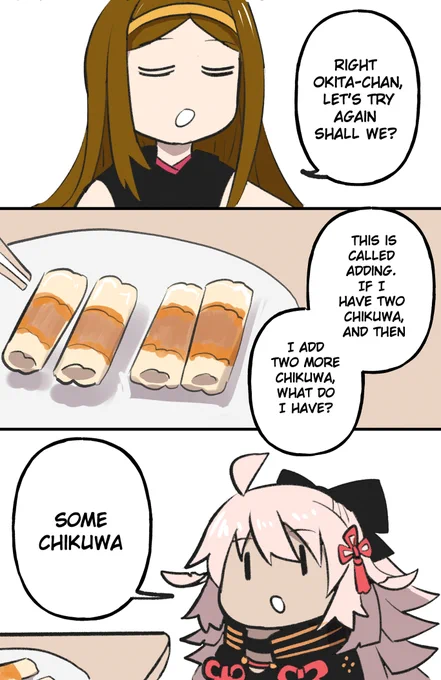 Chacha helps Okitan with her maths 
