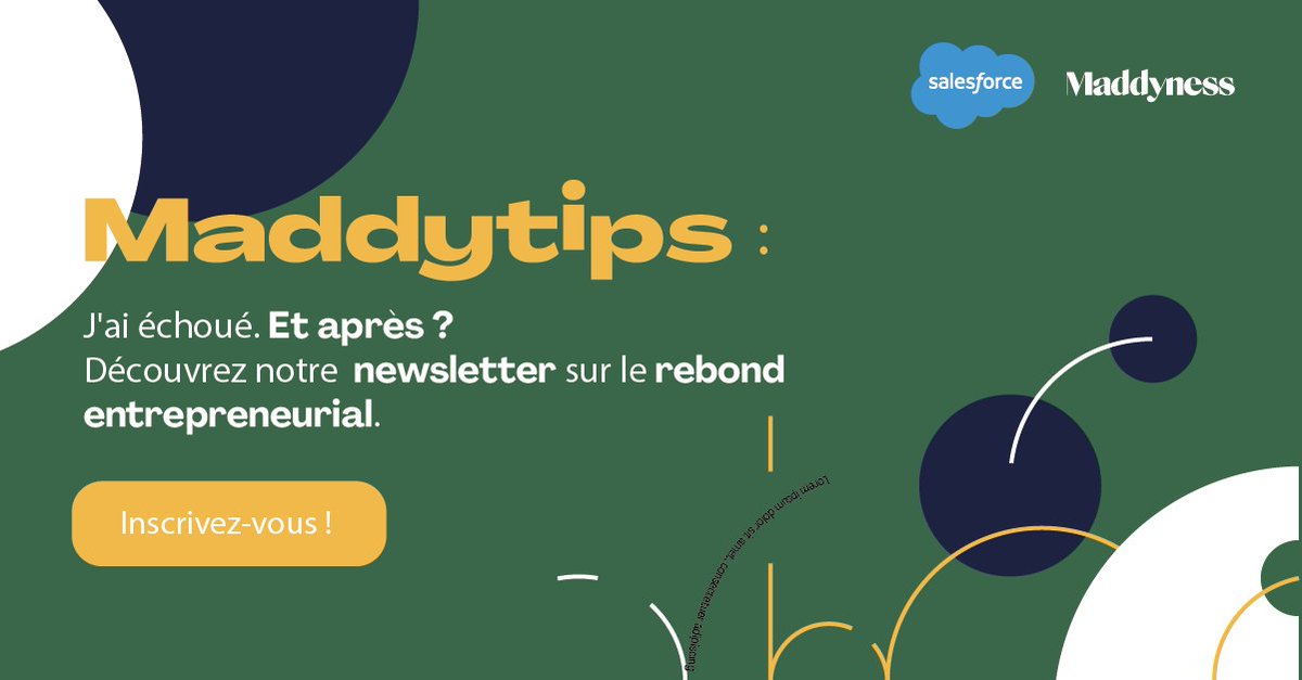 bymaddyness's tweet photo. Pourquoi pointer du doigt et stigmatiser l’#échec quand il pourrait être simplement vu comme une étape possible de la vie d’un #entrepreneur ? 👈
C'est le sujet de la nouvelle #newsletter #Maddytips avec @SalesforceFR !
À découvrir ici 🔗 https://t.co/VfJpa4snQH https://t.co/AVtbTCAVUI