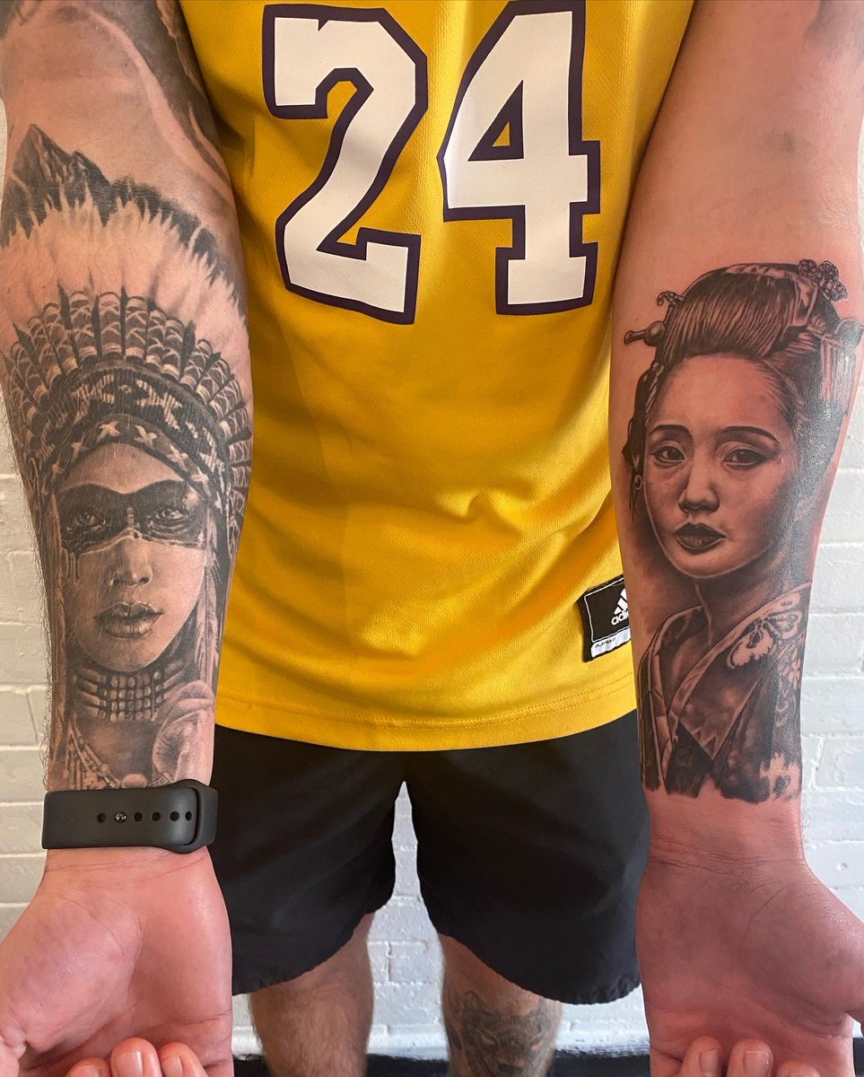 scott_tattoos's tweet photo. Japanese Geisha done today ⛩

Healed Native American Squaw on the other side 👌🏻 https://t.co/klGS95DpGw