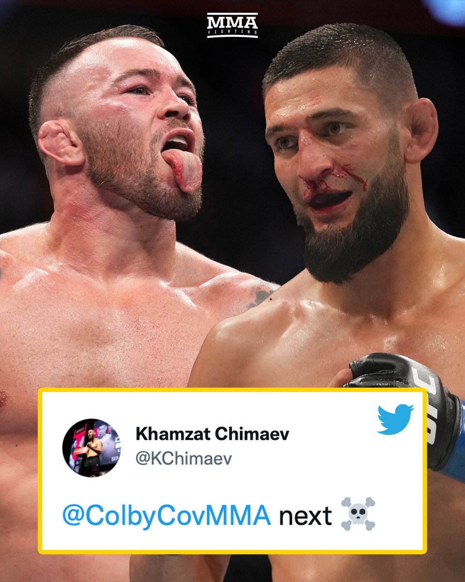MMAFighting's tweet photo. .@KChimaev wants @ColbyCovMMA 👀 https://t.co/czXmK9Yxec