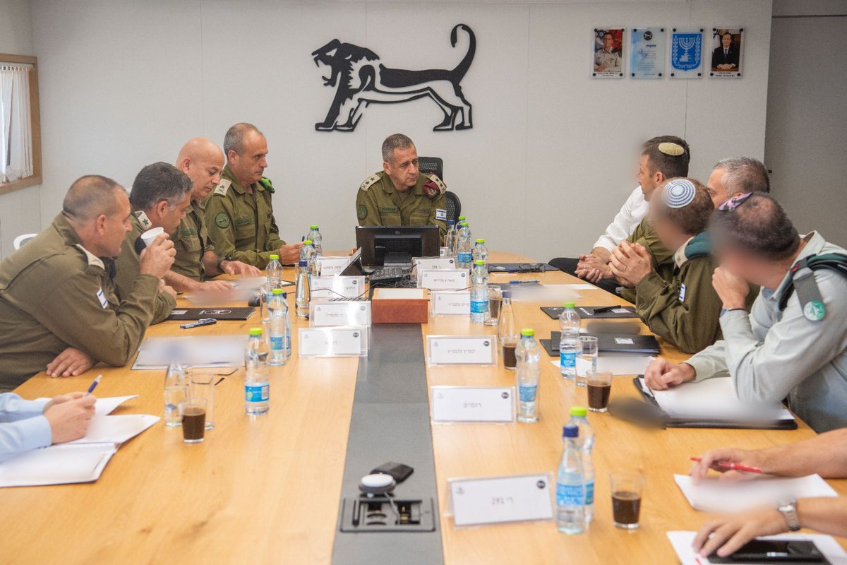IDF Chief of the General Staff LTG Aviv Kohavi held a situational assessment in the IDF Central Command regarding the recent security events in Judea and Samaria. 1/2