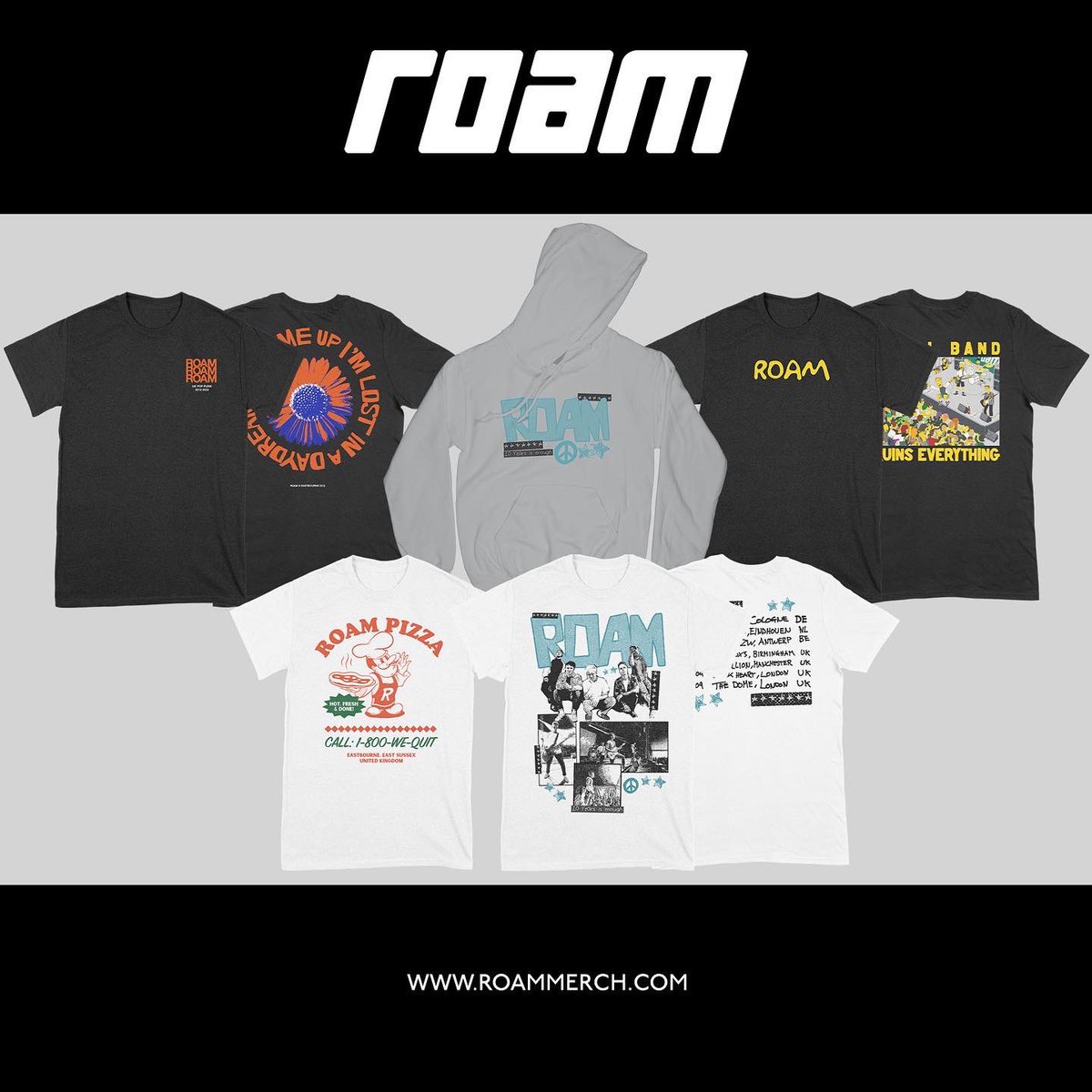 Hey guys! All left over tour merch is now live on our merch store GO GRAB IT roammerch.com