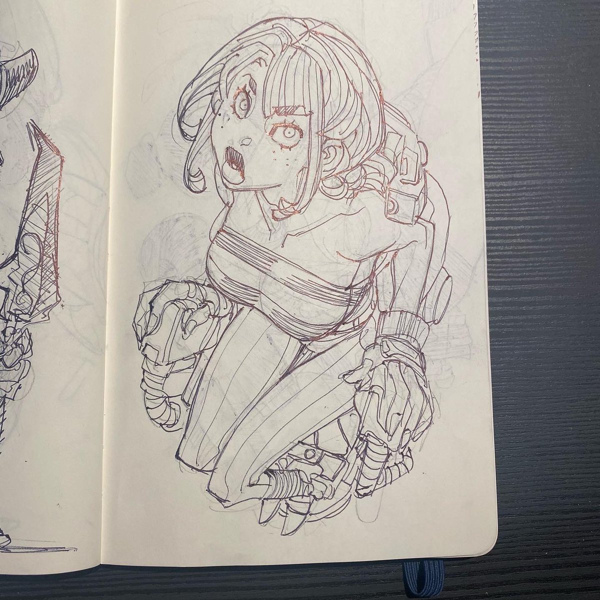 ludolullabi's tweet photo. 1/3 sketchbook tour, new and old stuff #sketch #skerchbook #rough #roughsketch #ballpointpen #doodle #doodleart https://t.co/GiWzMRSEAR