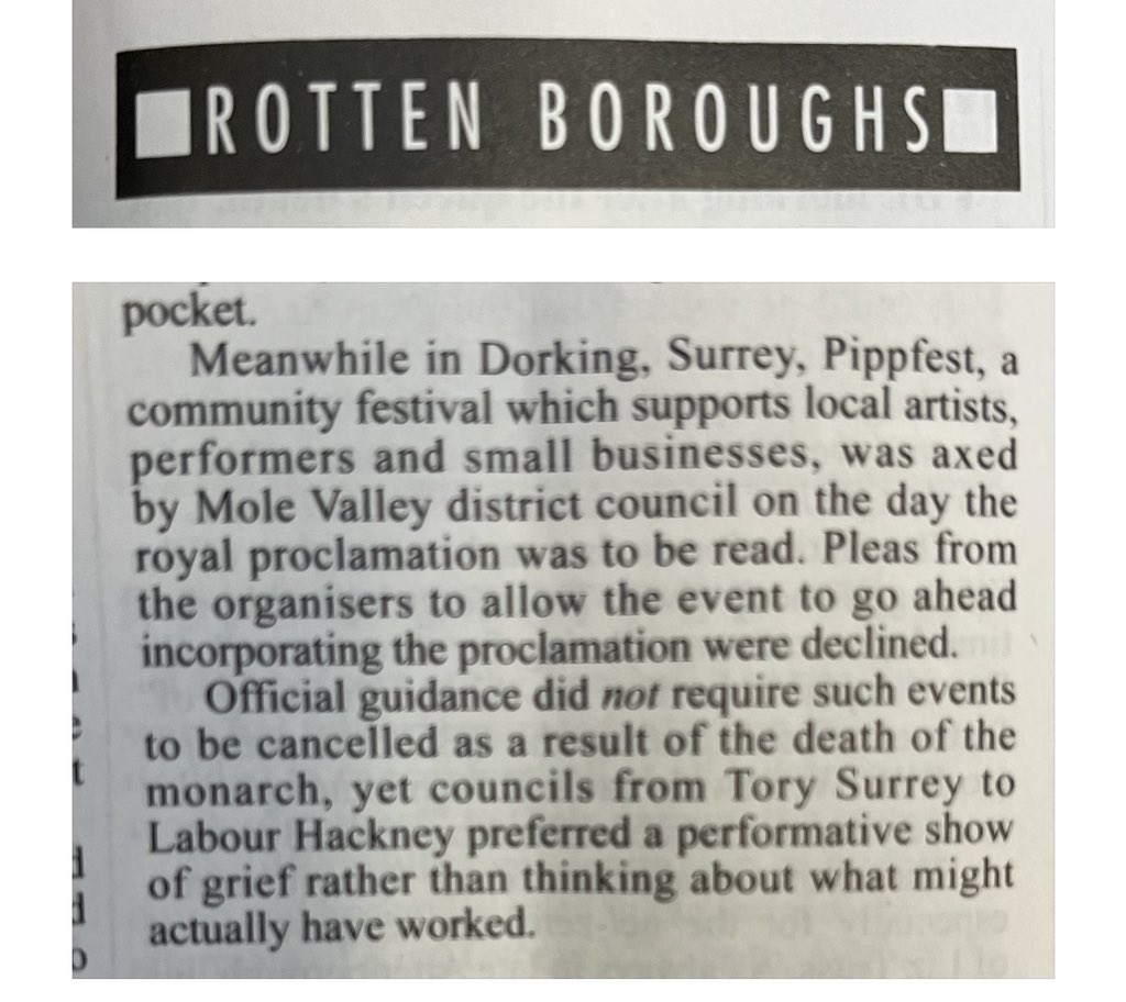 <a href="/DorkingGigList/">Dorking Gig List</a> <a href="/MoleValleyDC/">Mole Valley District Council</a> Well <a href="/MoleValleyDC/">Mole Valley District Council</a> have made it into Private Eye. What an achievement. #dorking