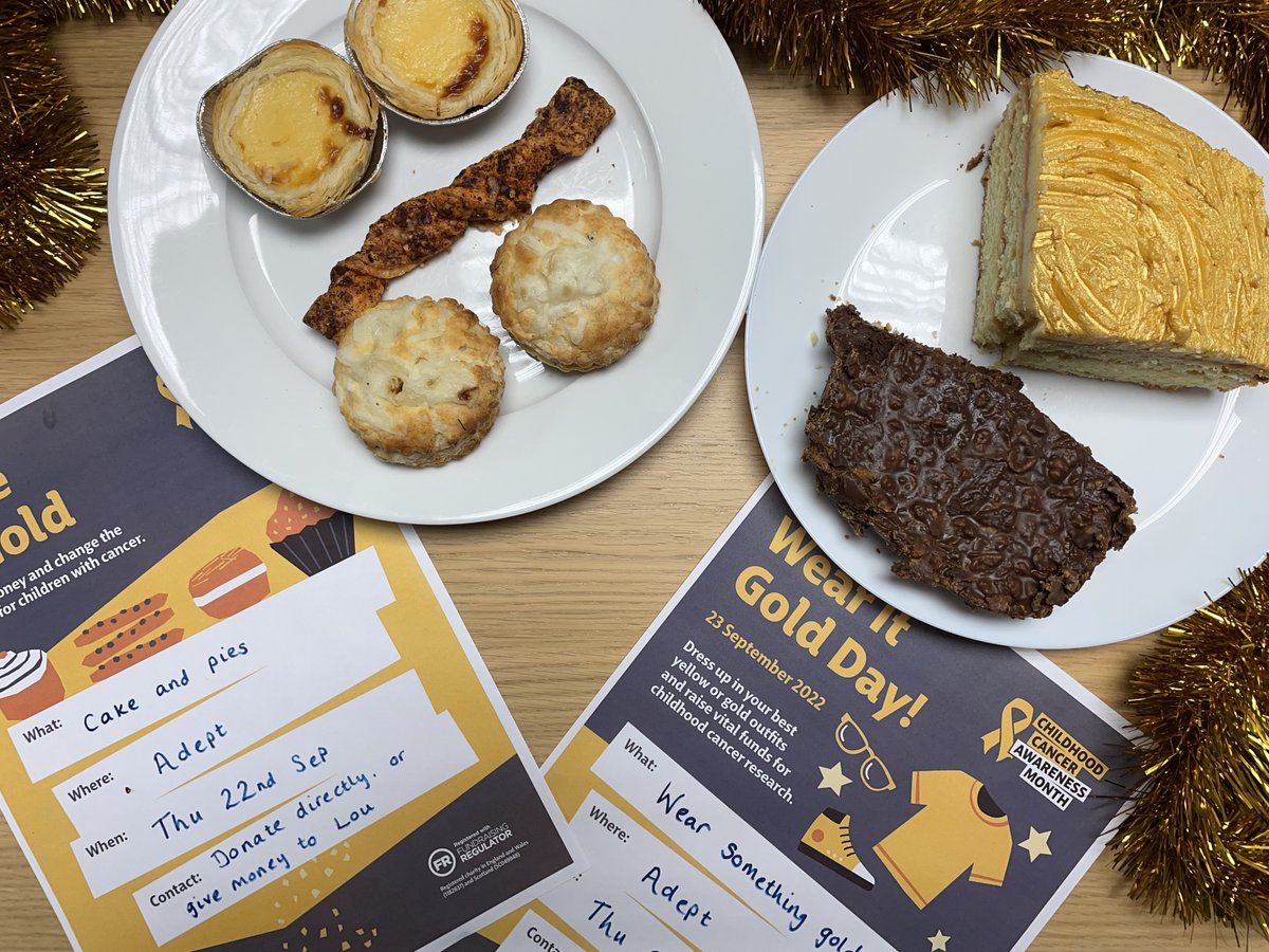 Adept_Design's tweet image. Some of our delicious #bakes from last week in #support of our clients @CCLG_UK's #BakeitGold day!

From everyone at Adept, we wish you every success throughout this month! 
#ChildhoodCancerAwarenessMonth #ccam