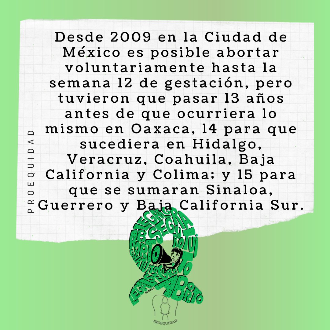 ProequidadAC's tweet photo. 💚28s: Día de Acción Global por el Acceso al Aborto Legal y Seguro 💚
🖋Hoy en día aún existen diversos factores y prejuicios que contribuyen a que se nieguen servicios básicos de salud a las mujeres para la interrupción del embarazo.
#28s #abortolegal #aborto #abortolegalyseguro https://t.co/hYjjCEe3uQ