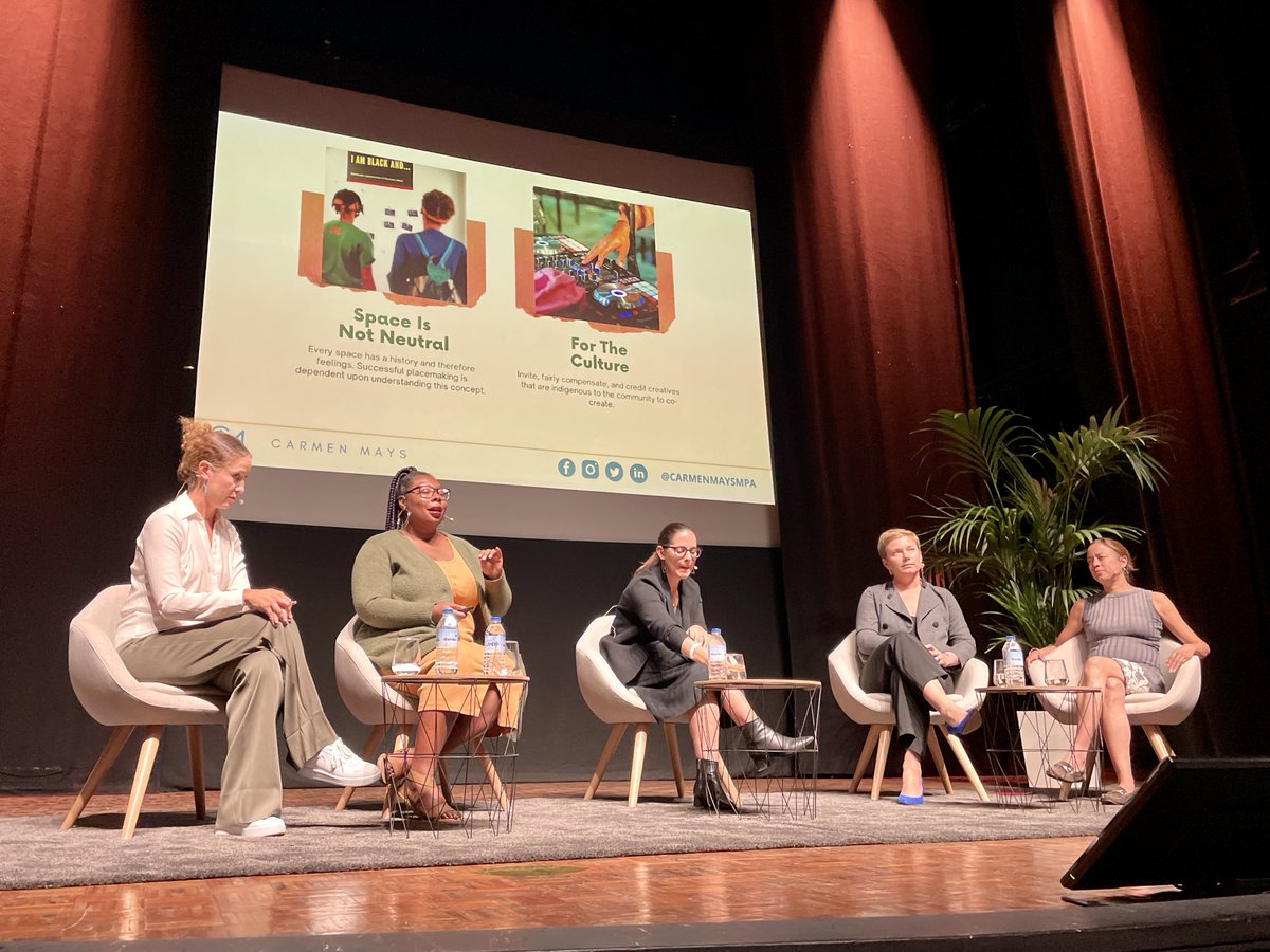 Who runs the world? Debating about healthy and inclusive public spaces with 5 amazing ladies:
👉Cecilia Vaca Jones <a href="/CecyVacaJones/">Cecilia Vaca Jones</a>
👉Carmen Mays <a href="/CarmenMaysMPA/">Carmen Mays, MPA</a>
👉Giselle Sebag <a href="/gsebag/">Giselle Sebag</a> 
👉Magda Kubecka 
👉Marjorie Van der Windt-Veit