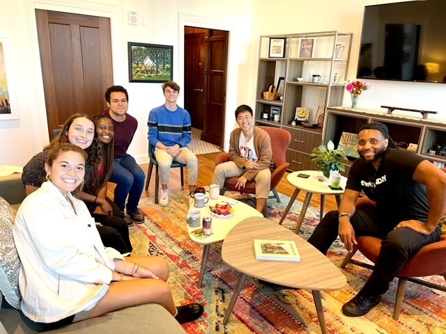 So proud of Charleson Bell for giving his time and talents to students, as the inaugural Facul-TEA guest, in partnership with Jill Stratton, Assistant Provost for Residential Education and Associate Dean for Residential Colleges.