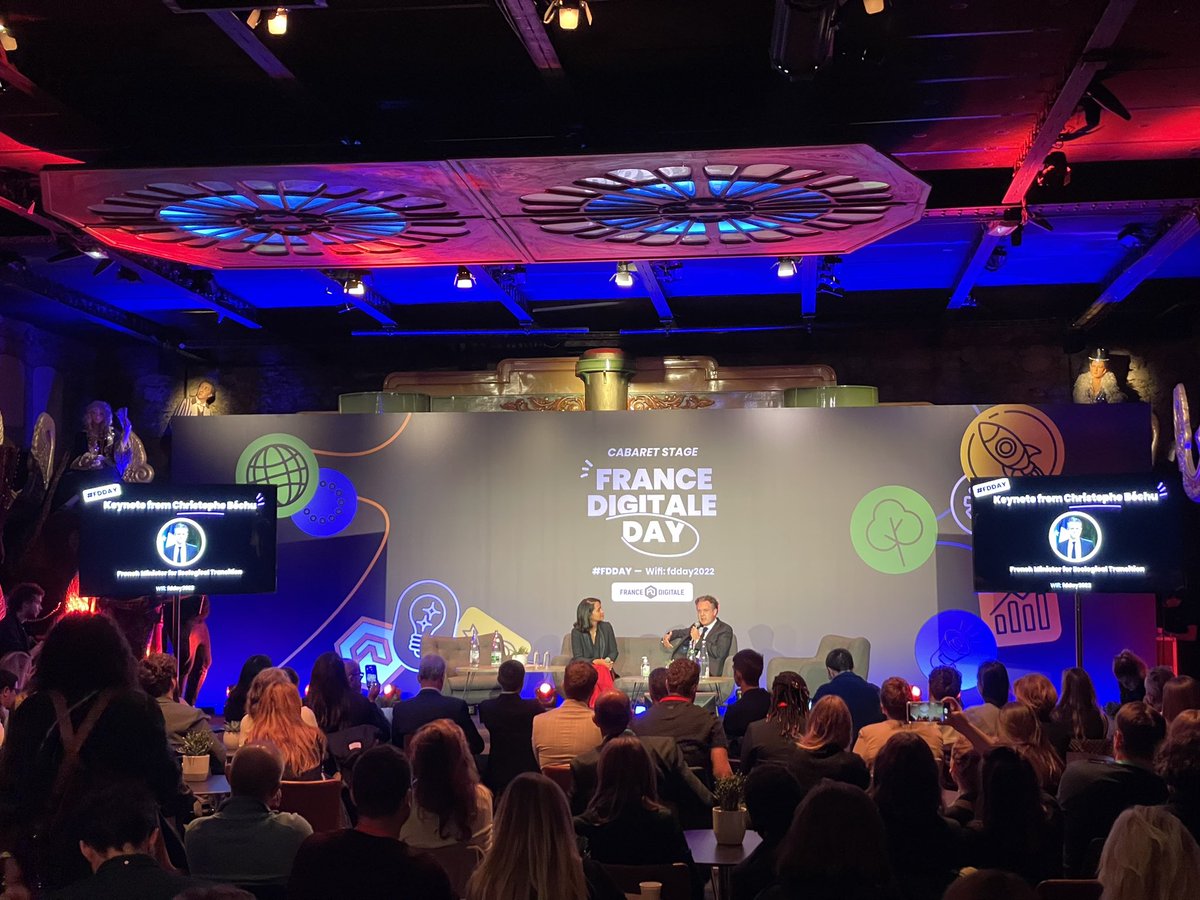 FRdigitale's tweet photo. « J’ai la conviction qu’il n’y aura pas de transition écologique sans ruptures, sans innovation et sans entreprises qui apportent des solutions ! » @ChristopheBechu #FDDAY https://t.co/HR3rmGa5yZ