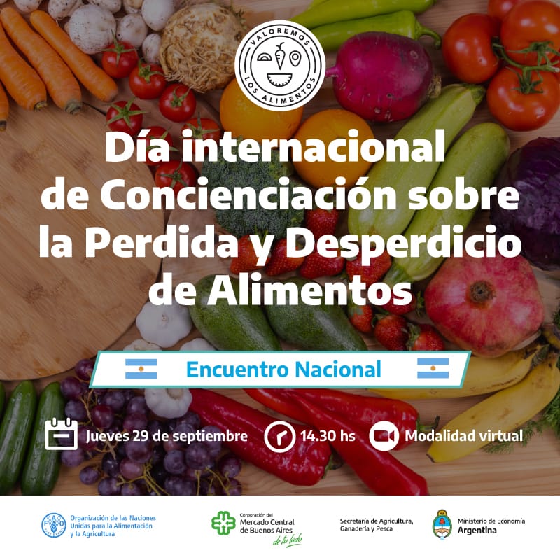 Te invitamos participar del Día Internacional de la Concienciación sobre la Pérdida y el Desperdicio de Alimentos.

Un espacio de trabajo que organizamos con <a href="/FAOArgentina/">FAO ARGENTINA</a> y <a href="/cmercadocentral/">Mercado Central de Buenos Aires</a>.

Accedé a la transmisión👉 bit.ly/3y2kU8G

#29S #ValoremosLosAlimentos
