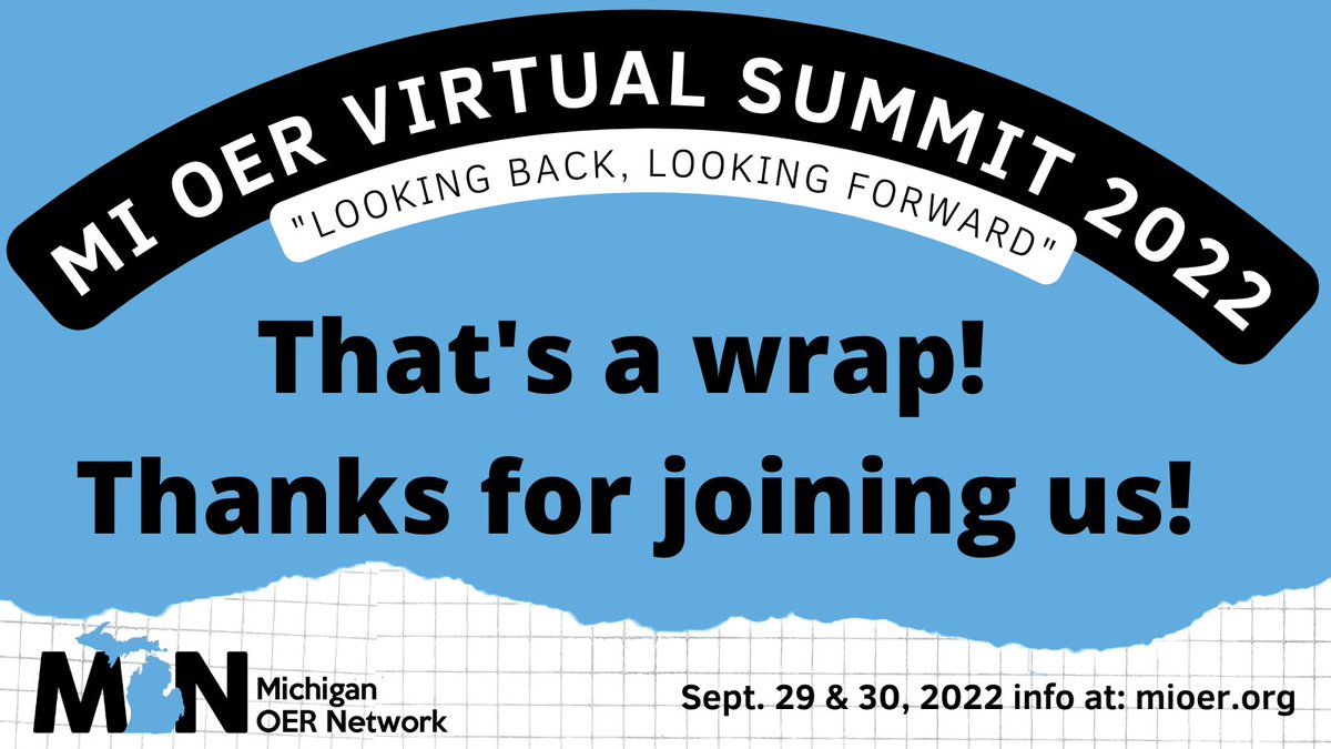 That's a wrap, folks! We thank you so much for joining us for the 2022 #MIOER Virtual Summit. We are filled with gratitude for everyone who made this possible. We'll be working on preparing recordings in the coming weeks, and we'll let you know as soon as they are available.