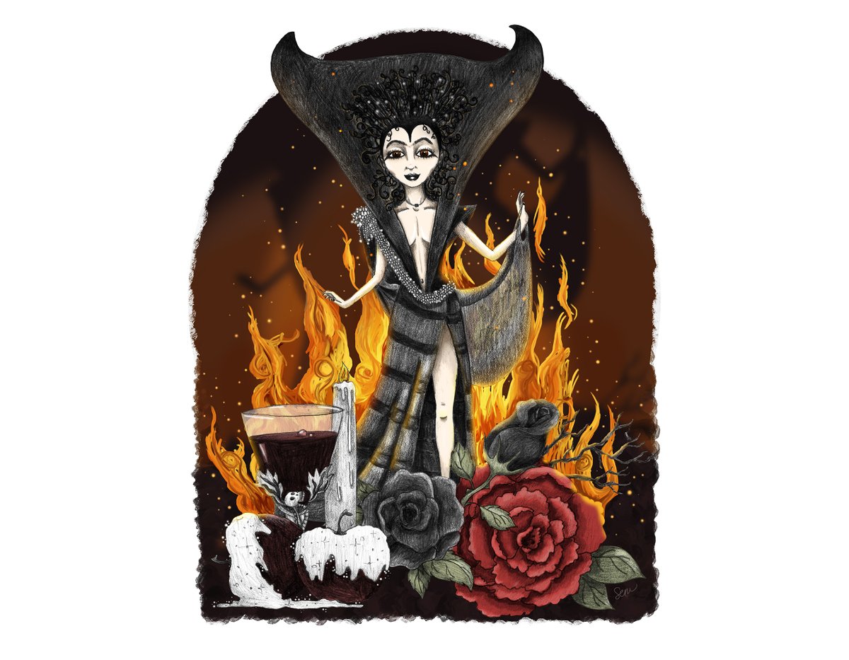 SEMillustration's tweet photo. This "Legend" illustration took a lot longer than expected. As an artist I like to work fast, but I gotta say this one got a tad perplexing. I ended up with this, &amp; I'm so happy with it. I love combining digital &amp; traditional styles! Buy Goth Lili here: https://t.co/uoxRzmE29M🦄 https://t.co/RDgOkybQFk