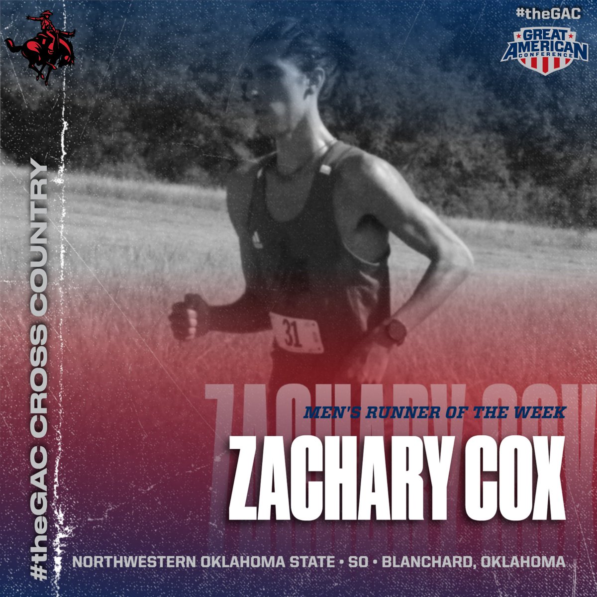 GACAthletics's tweet image. #theGAC Cross Country Week 4 Runners of the Week: 
Men's: Zachary Cox @NWOSUAthletics  
Women's: Taylor Koeth @OuachitaTigers