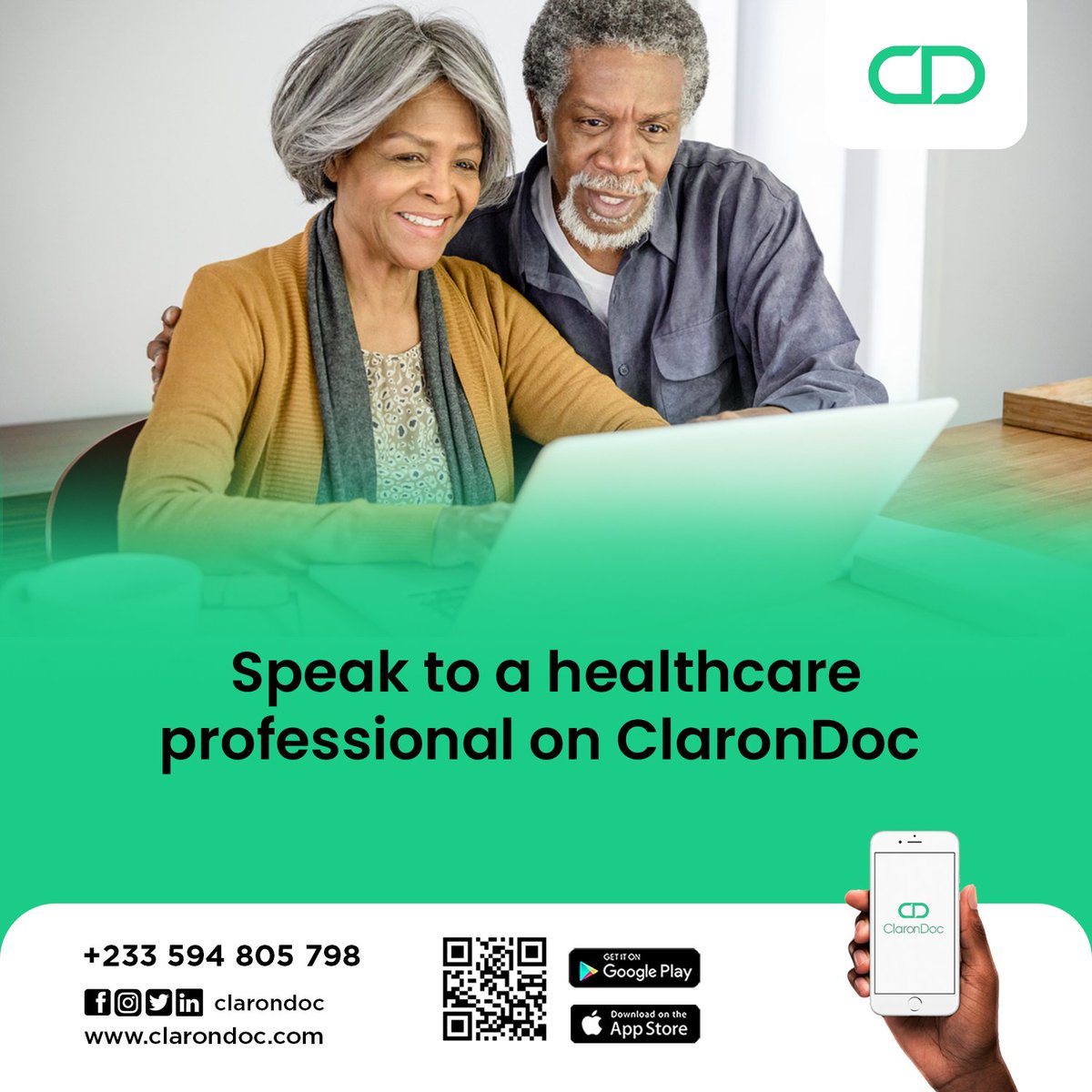 clarondoc's tweet photo. Your old folks can now access medical  care for the comfort of their home.

Click link: https://t.co/OMOQZ8H3GJ
Speak to a doctor right from the comfort of your at an affordable price and at your convenience 🏪 

Call 0594805798 / 0559047147

#ClaronDoc #Subscribe #ClaronCares https://t.co/sc1sCOTs54