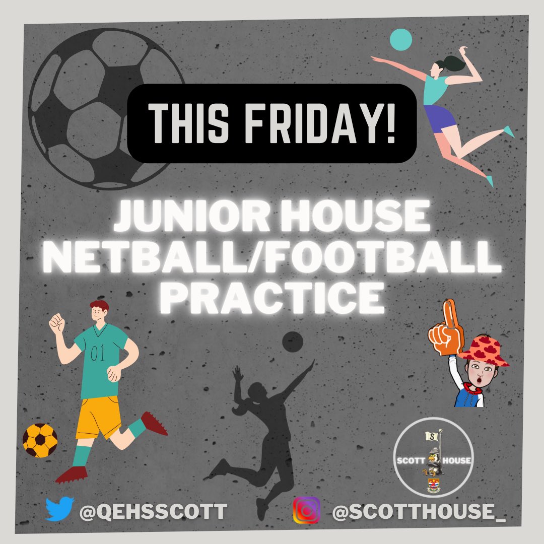 Junior practice for netball and football on Friday!