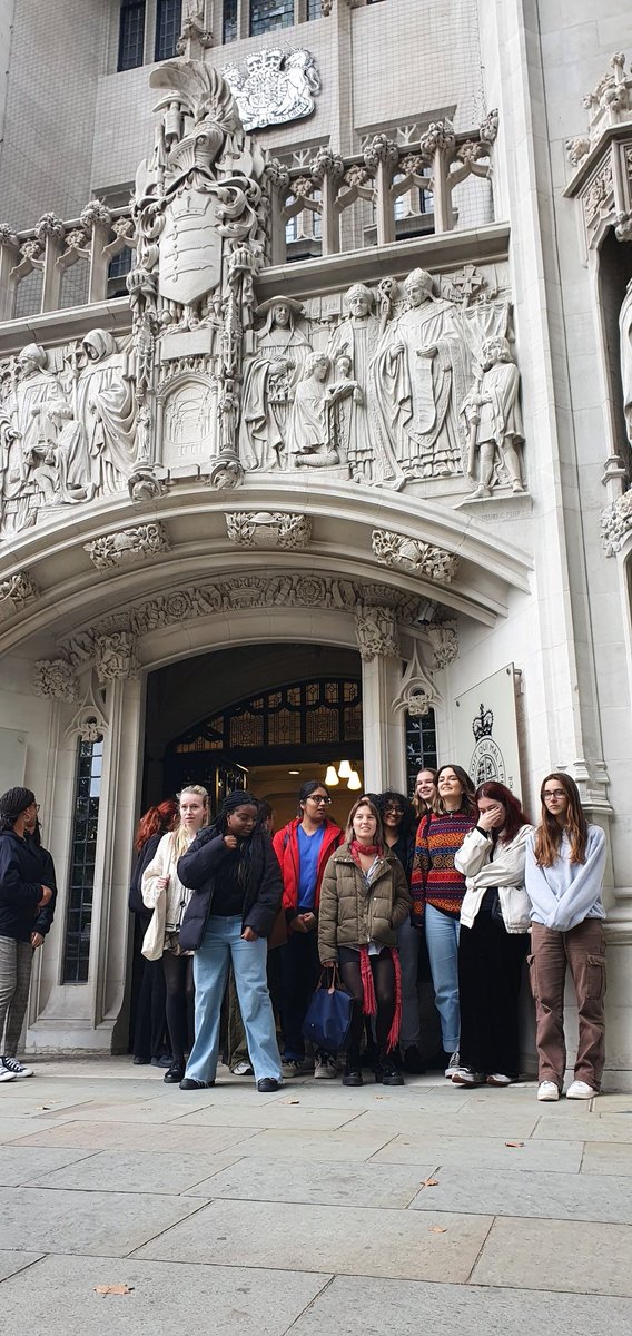 SHSPolSoc's tweet photo. Future justices feeling inspired after a wonderful tour of the @UKSupremeCourt. A great day spent with our GDST sisters! #gdstfamily @sydsixthform @Of_By_For_GDST https://t.co/q3rBvCccC4