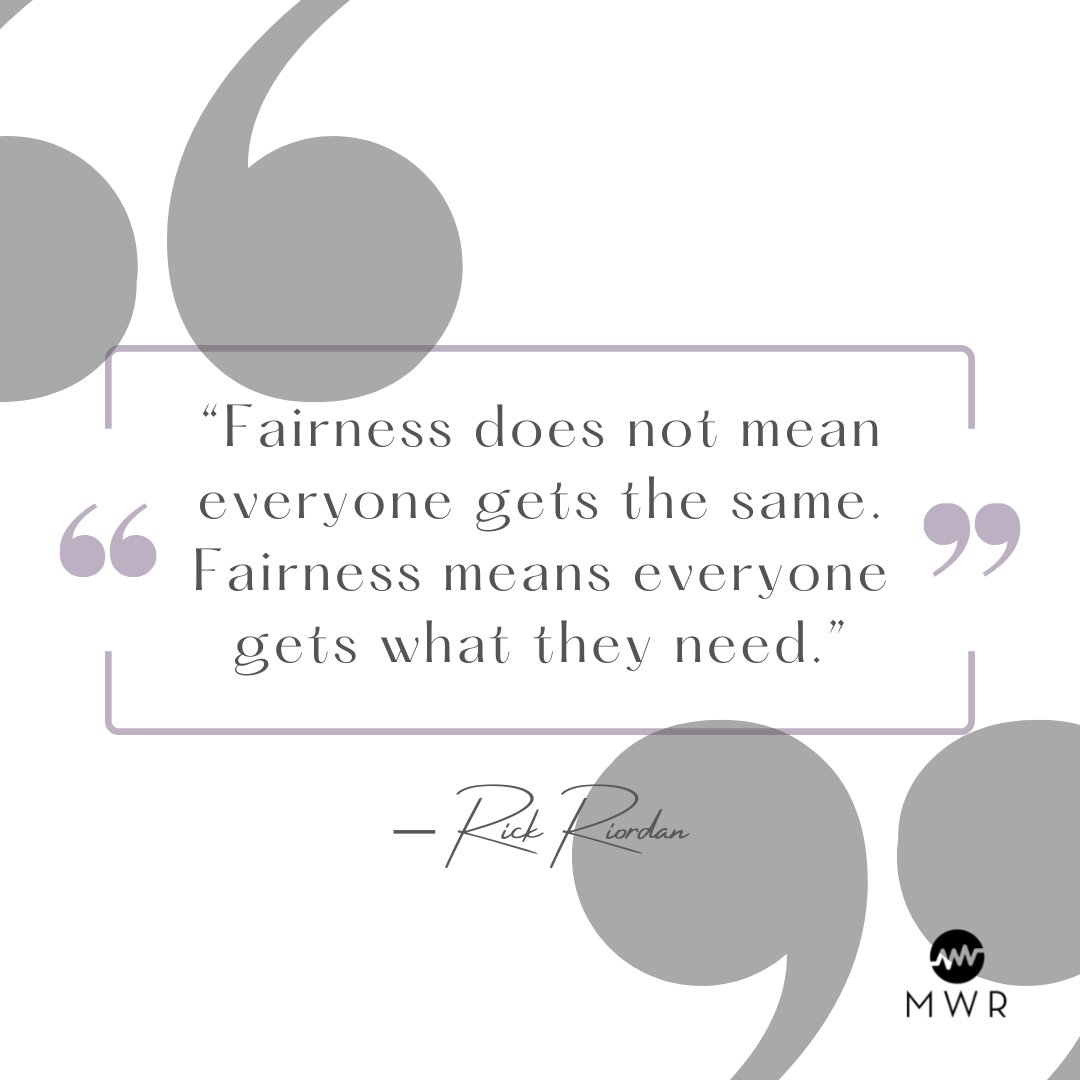 Equality is not fair. What is fair is equity.

We must not forget those who do not have the resources and privileges that others have. If we want to give everyone a fair shot, we have to give more to some. That is only fair.