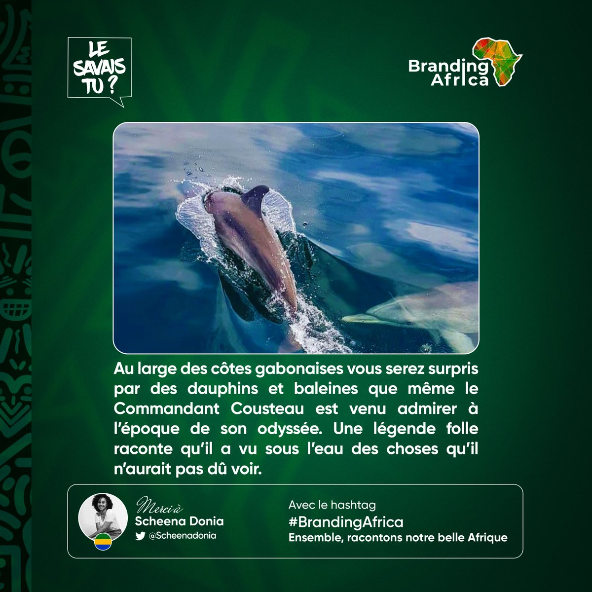 La belle <a href="/Scheenadonia/">Scheena Donia</a> a presque réussi à nous faire croire à travers ses contributions à la campagne #BrandingAfrica que le #Gabon était le plus beau pays du continent 😌🥳.
En tout cas #VisitezLeGabon pour en avoir le cœur net.
#otambia  cc @mays_kinga <a href="/LaetitiaMeb/">Laetitia Mebaley</a> <a href="/Wythnelle/">La Jeune_dame</a>